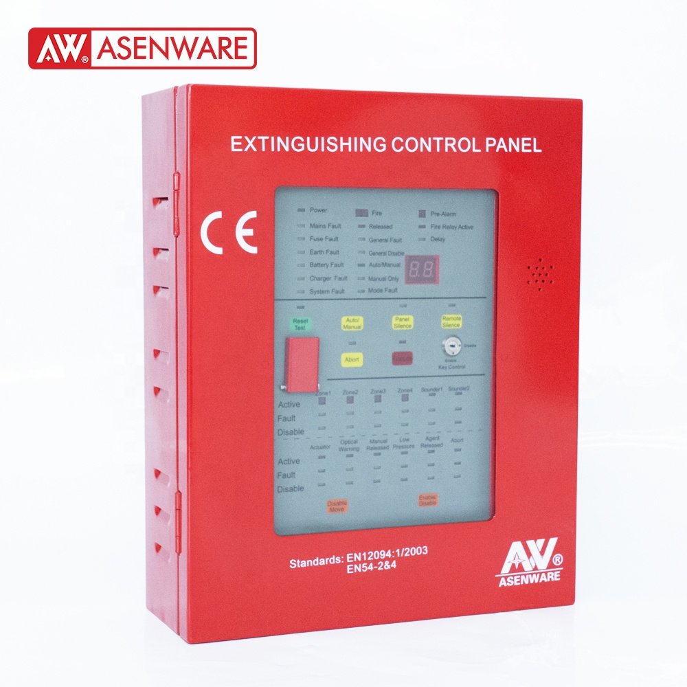 Auto Gas Releasing Control Panel Asenware FM200 CO2 Gas Suppression System