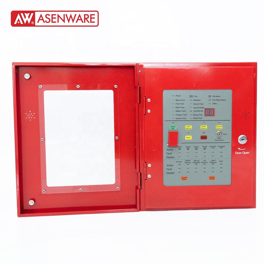 Auto Gas Releasing Control Panel Asenware FM200 CO2 Gas Suppression System