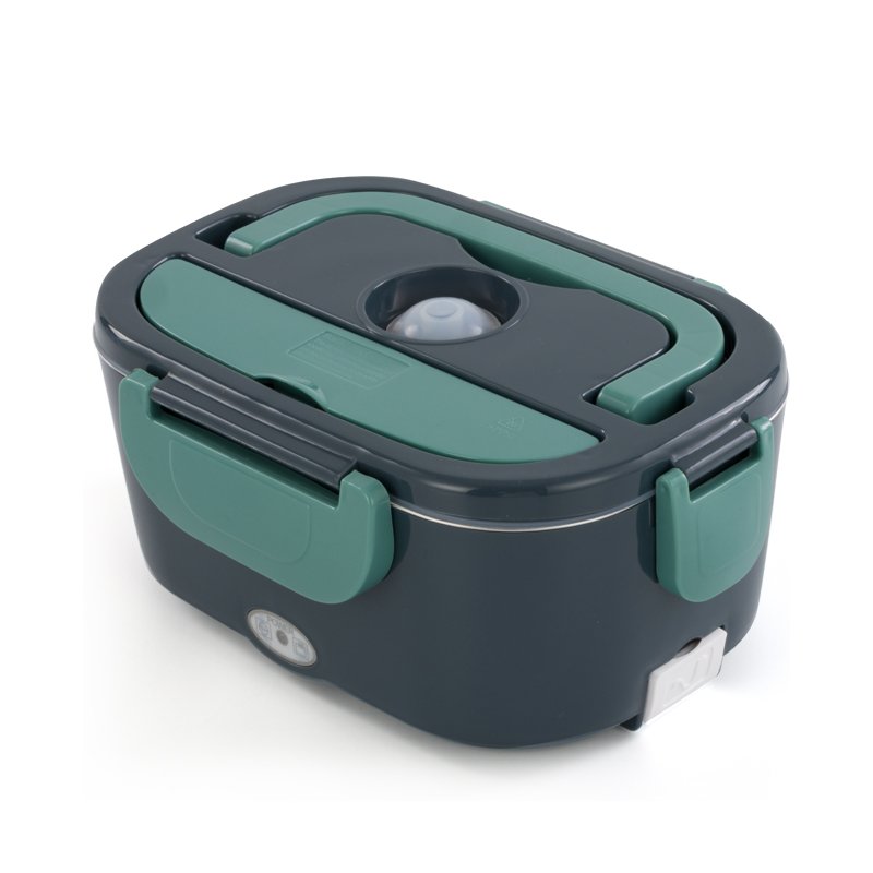 110V/220V/12V/24V Food Warmer Stainless Steel Container Electric Lunch Box with 2 Compartments Inner for Car Truck