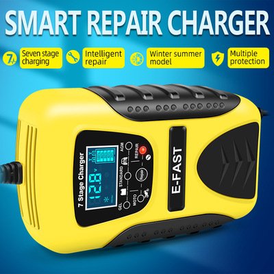 Original Brand 12V 7A Auto Motorcycle Repair Charger 7-Section Multi-Battery Mode AC DC Converter off Board