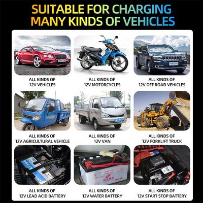 Original Brand 12V 7A Auto Motorcycle Repair Charger 7-Section Multi-Battery Mode AC DC Converter off Board