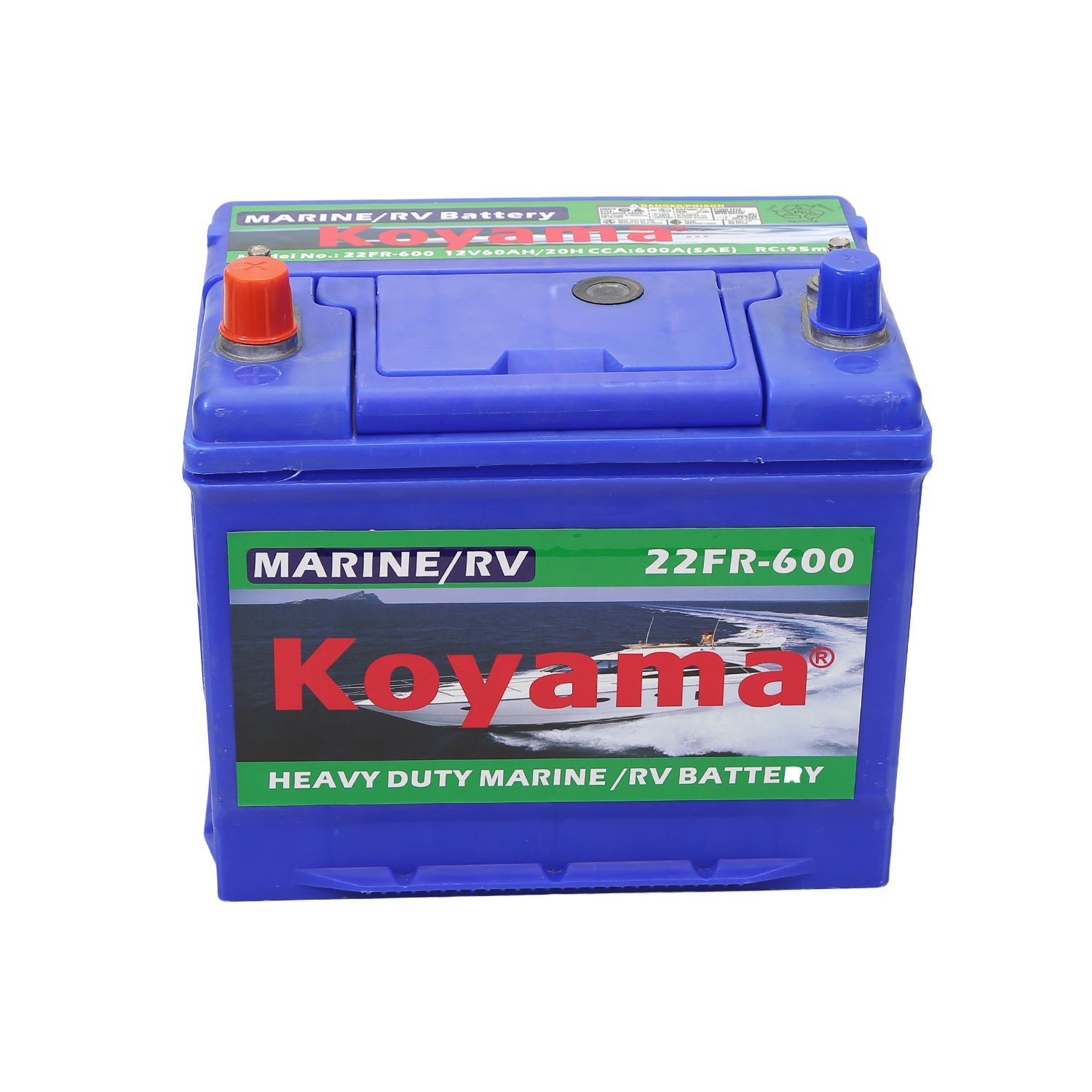 Deep Cycle Marine Battery BCI22FR Auto Starter for RV/Truck/Golf Cart/SUV MF Lead-Acid Battery 12V60Ah Factory OEM High-Quality