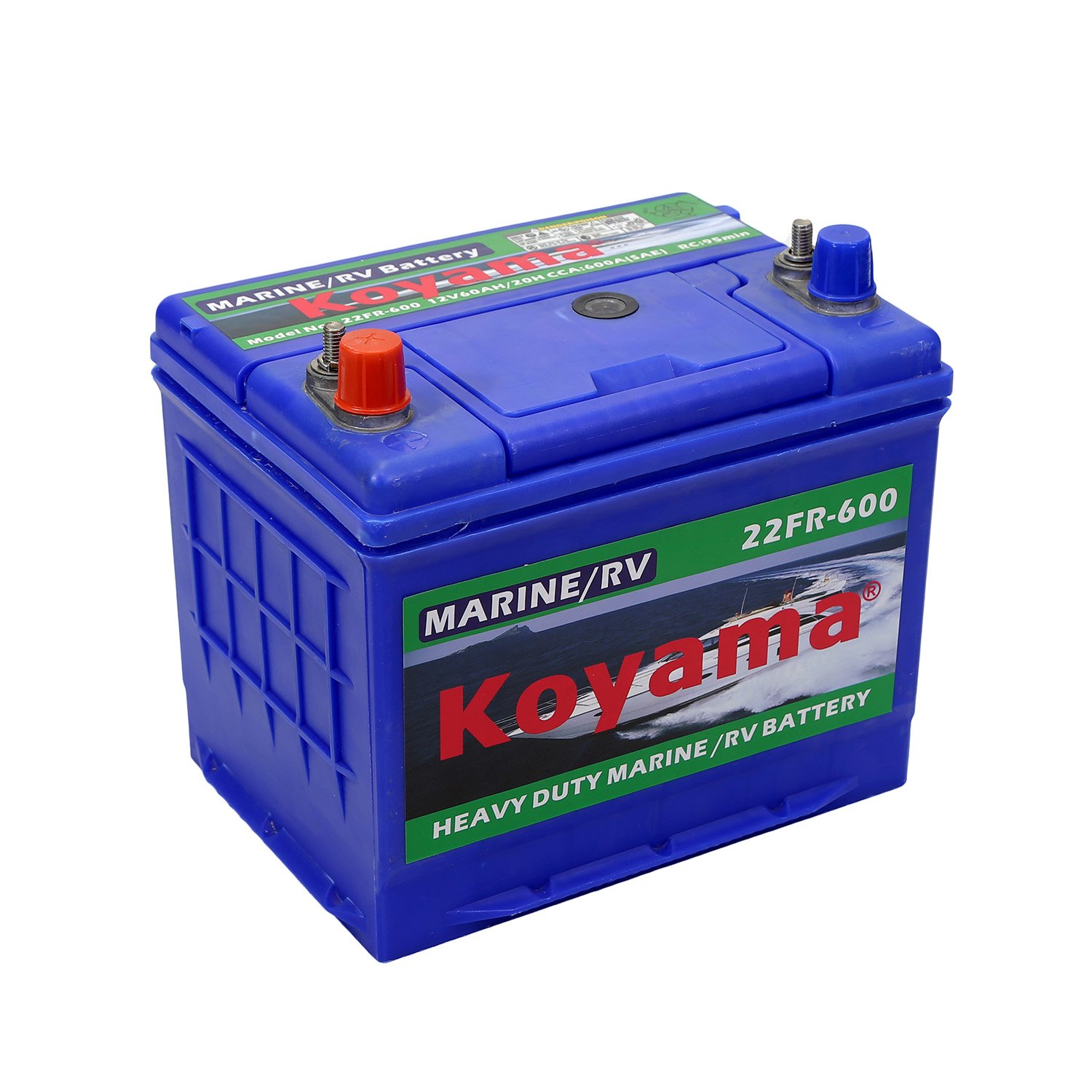 Deep Cycle Marine Battery BCI22FR Auto Starter for RV/Truck/Golf Cart/SUV MF Lead-Acid Battery 12V60Ah Factory OEM High-Quality