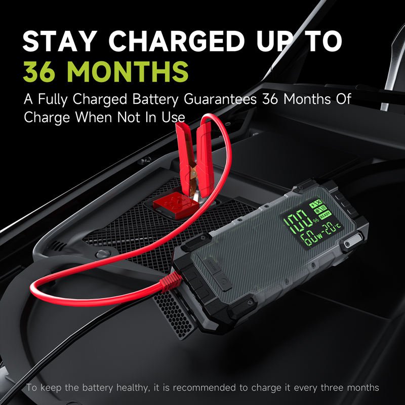 Jumpstarter Car Jump Starter 12V Lithium Battery Car Jumpstarter Power Bank Jump Pack with Booster Charr Auto Starter