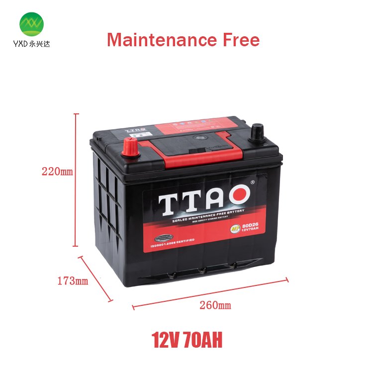 Lead Acid Car Battery 80D26 Made in Korea 12V 65H MF Truck Battery Baterias 12v Boschs Car Battery
