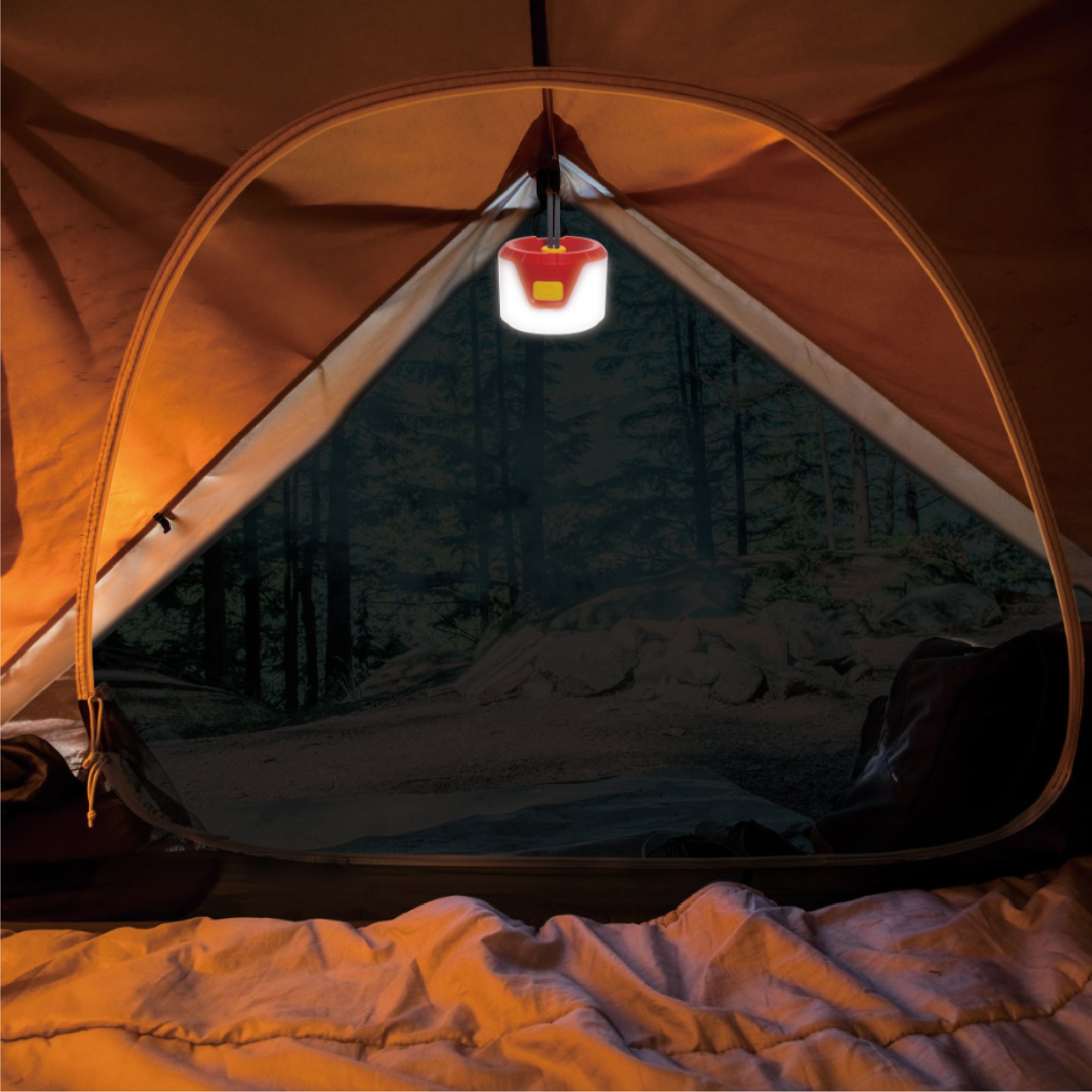 Multi Colored 3AAA Outdoor Mini LED Tent Light, Plastic Emergency Portable Lantern