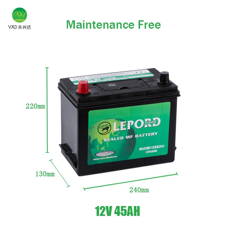 Good Quality Batteries 55B24/NS60 45AH Auto Batteries Lead-acid Starter Battery