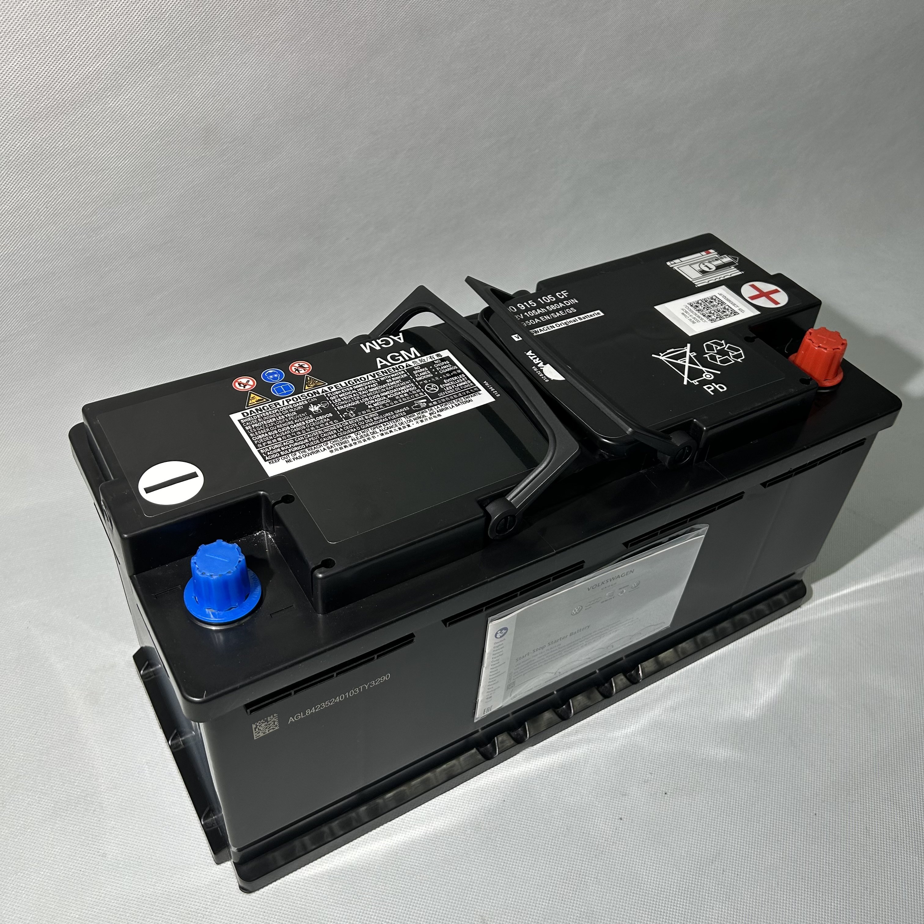 XPEI AUTO PARTS AGM Starter Battery L5 (105AH) 000915105CF for AUDI MAINTENANCE-FREE BATTERIES