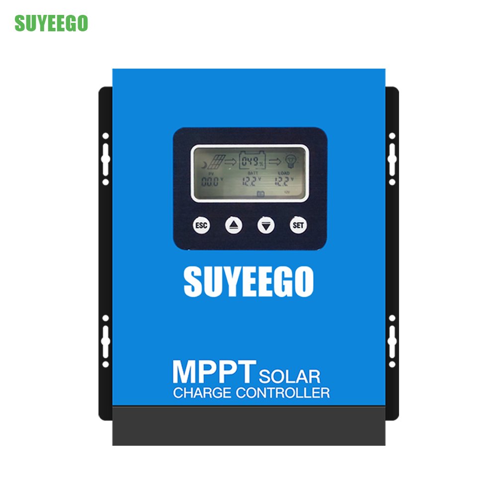 SUYEEGO 120A Charge Controller Mppt with 30A 40A 50A 60A 80A 100A Smart 12/24/48V Auto High Voltage 180v Solar Pv Input Battery