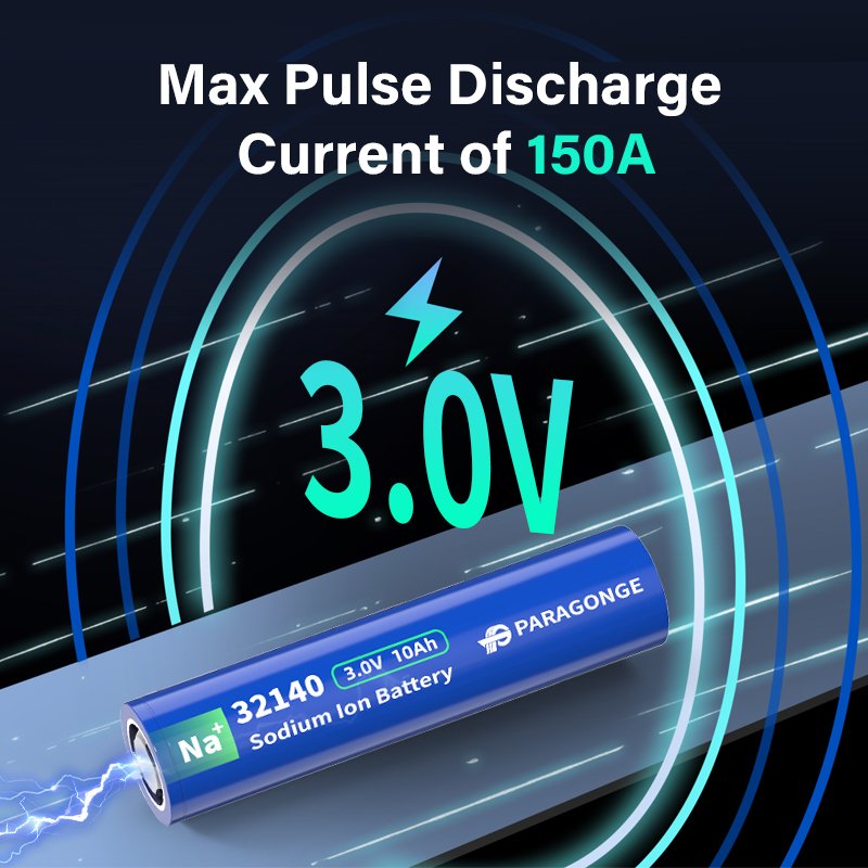 Paragonage Sodium SIBs Cells 33140 Natrium Ionen Akku 15C Sodium Ion Battery For Car Audio
