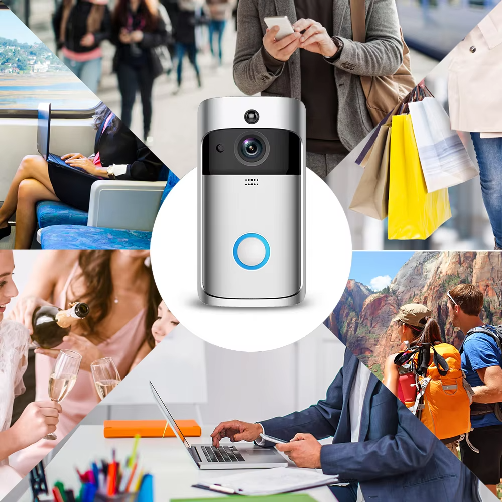 Noston V5 Doorbell Smart AI Video Human Detection Auto Tracking Security Wifi Camera Two-Way Audio Auto Tracking Anti Thief CCTV