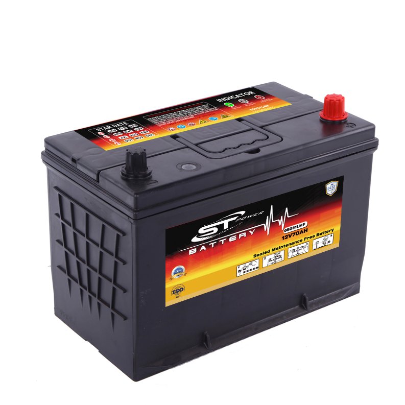 Hot Sale Model Auto Battery JIS Standard 65D31RMF 12V70AH N70 Car Battery