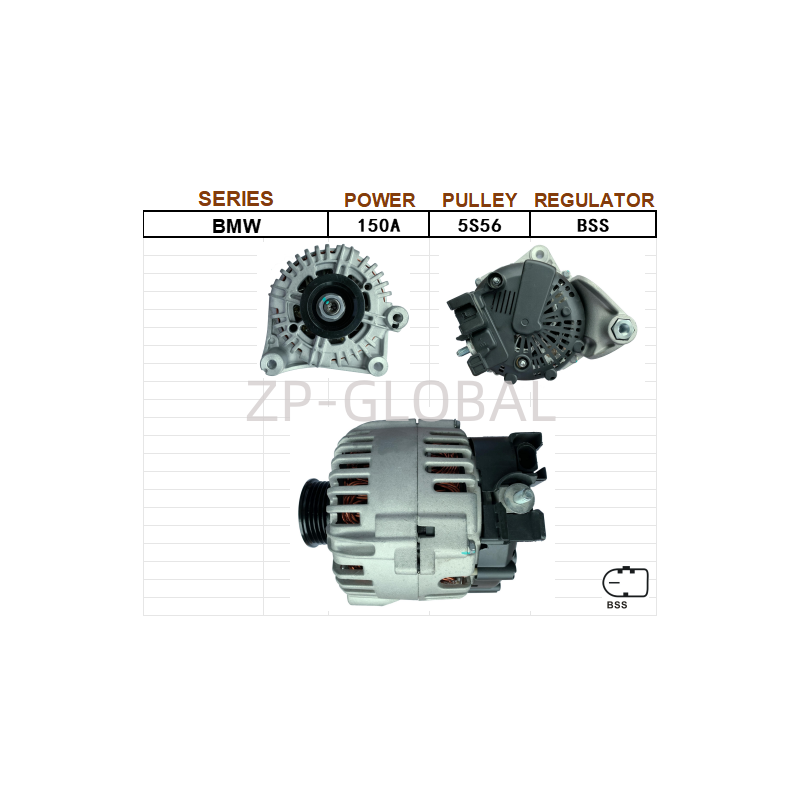 Car Battery Alternator Assembly Repair Kit 12317823291 Model for BMW Mini (R56/R57) 1.6