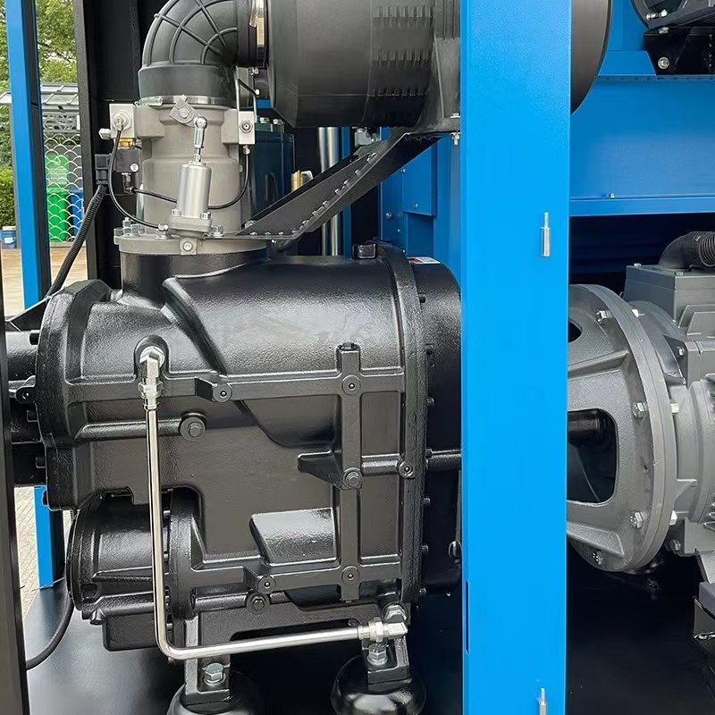 110kw Screw Compressor Double Stage Compression Oil-Free Lubrication Air Cooling 380V Tank Options-50L 300L Control Core