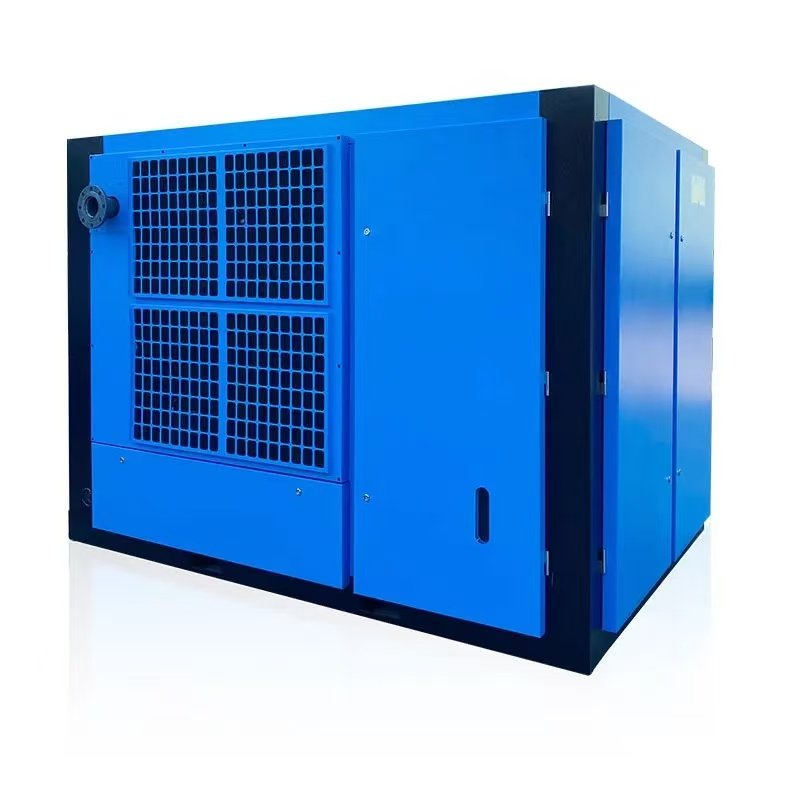 110kw Screw Compressor Double Stage Compression Oil-Free Lubrication Air Cooling 380V Tank Options-50L 300L Control Core