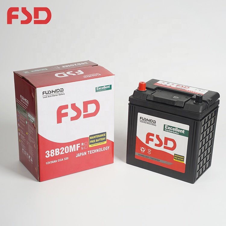High Quality JIS Standard Chargeable Electric Vehicles Auto Battery Maintenance Free Lead Acid 12V 36Ah Car Battery