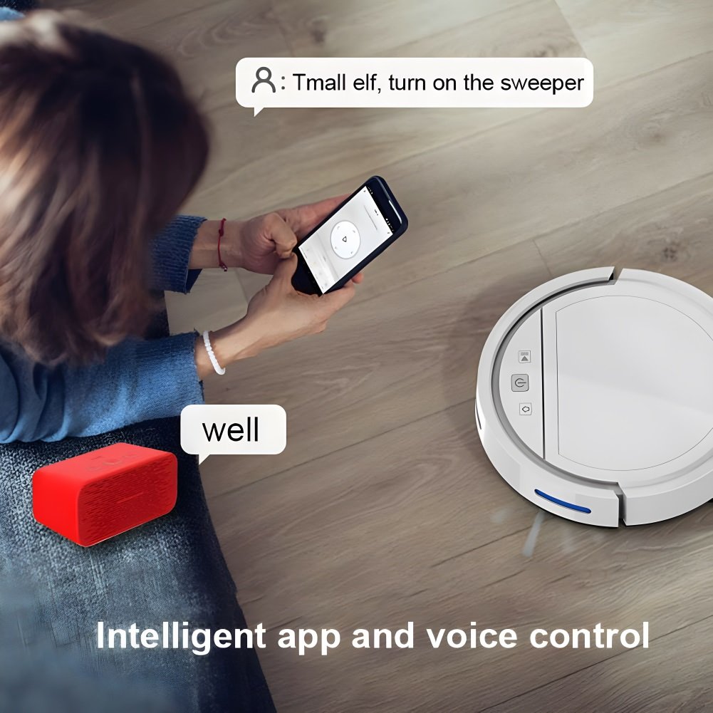 3 in 1 Small Automatic Self Charging Electric Smart Sweep Vacuum Cleaner With Mop Function Tuya for Home House Floor Wet and Dry