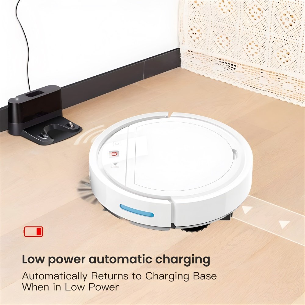 3 in 1 Small Automatic Self Charging Electric Smart Sweep Vacuum Cleaner With Mop Function Tuya for Home House Floor Wet and Dry