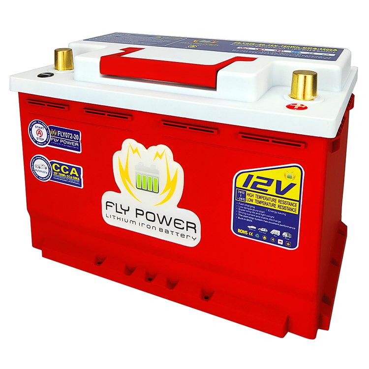 High Quality Lifepo4 Automobile Battery 072-20 12v 70ah Car Battery Car Auto Lifepo4 Starter Battery 1300cca