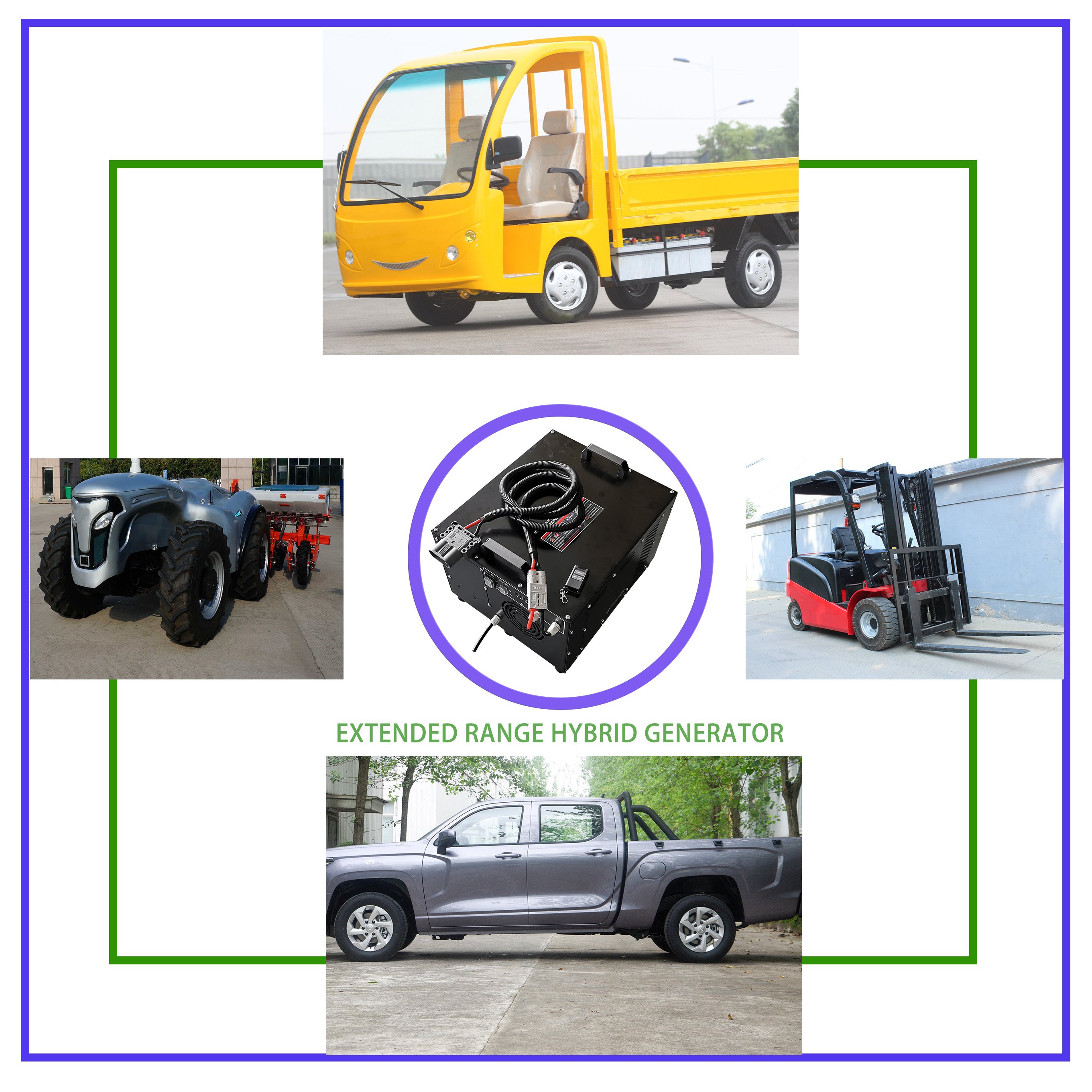 Hybrid 4kW 7kW 12kW 20kW 40kW Extended Range Engine for Electric Hybrid Vehicle Power