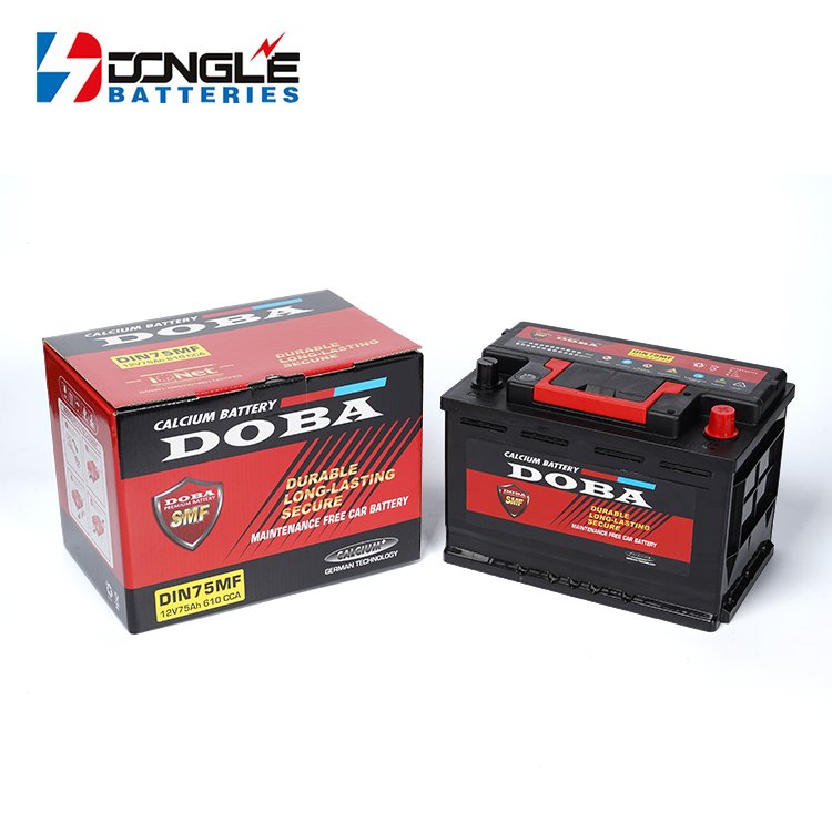 OEM ODM Long Life Lead Acid Trucks Automobile Rechargeable DIN75MF 12v 75ah SMF Auto Battery
