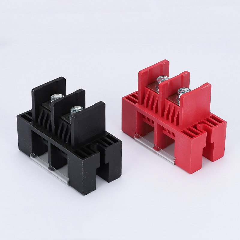 50A 75A 100A 150A 200A Through-wall Type High Current Lithium Battery Copper Terminal Busbar Lug Red Black