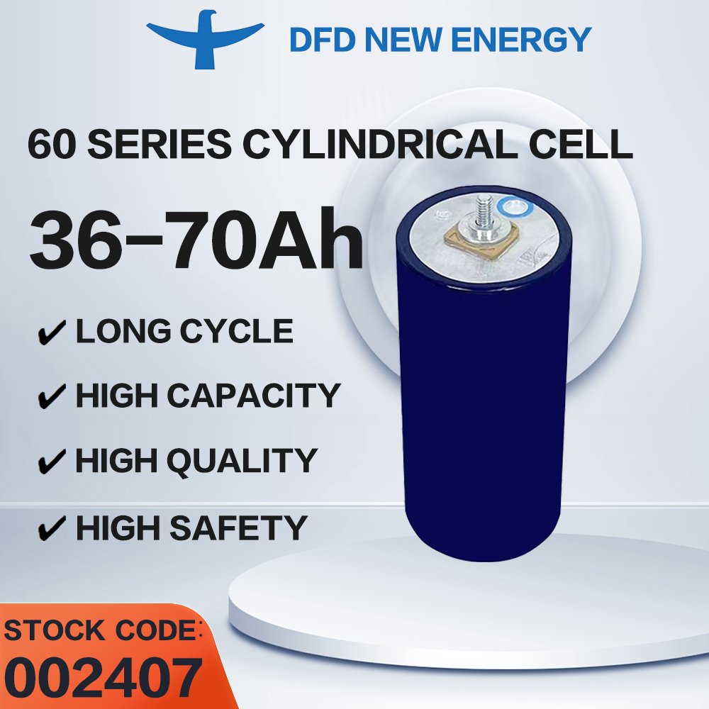DFD EV Electric Cars 46.5 AH Cylinder LiFePO4 Battery Cell 12V/48V 3.2V 45AH 50AH for Golf Carts
