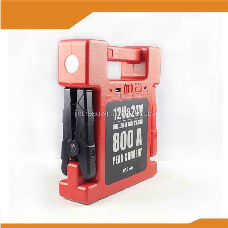 800A 24V Ultra Safe Lithium 12v 24v Jump Starter Auto Battery Booster With LED Light
