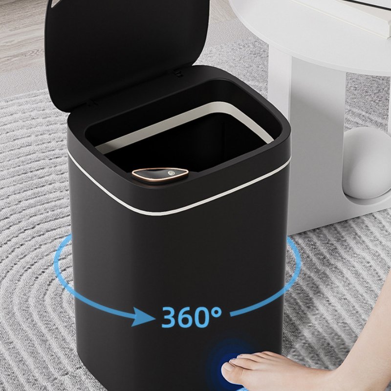 FF2184 Home Office Automatic Touchless Garbage Can Auto Plastic Waste Basket Motion Sensor Touchless Smart Trash Can