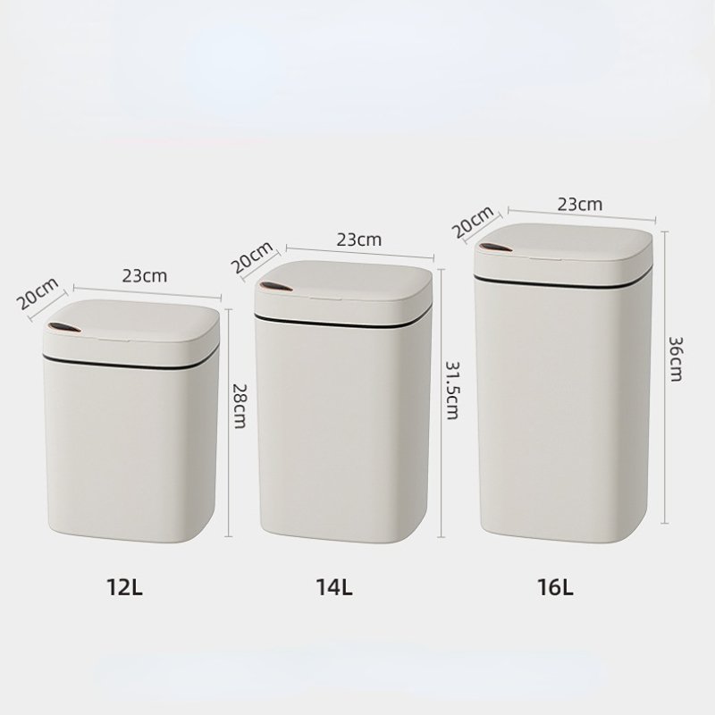 FF2184 Home Office Automatic Touchless Garbage Can Auto Plastic Waste Basket Motion Sensor Touchless Smart Trash Can