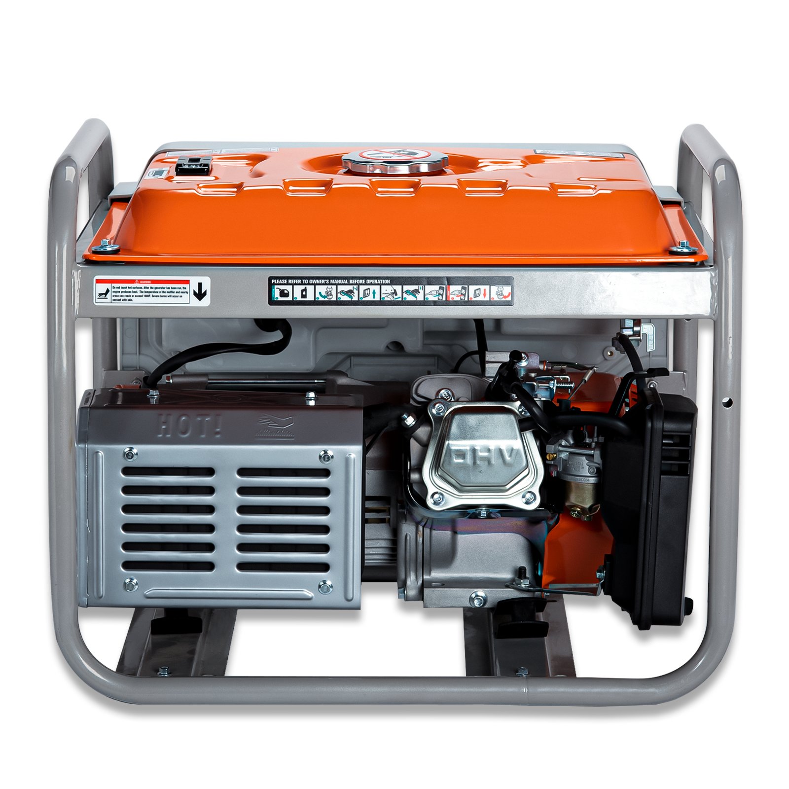 OHV Low Noise Portable 3.5KW Single Phase Gasoline Generator with Handles Wheels Recoil Electric Starter for Sale