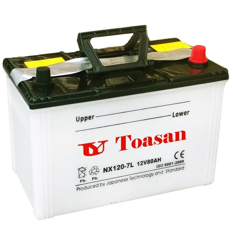 Super Long Life TOASAN SONKO KOASA NX120-7 12V80AH Dry Charged Auto Battery Lead Acid Car Battery