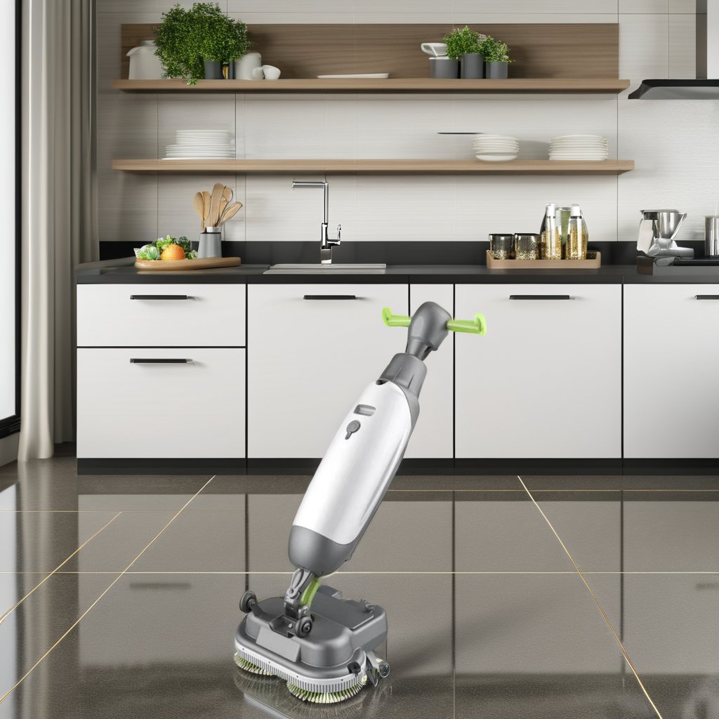 GS03 Auto Mini Floor Scrubber Dryer 18-inch Double Brush Floor Scrubber Electric & Manual Fuel Used Condition for Farm Cleaning