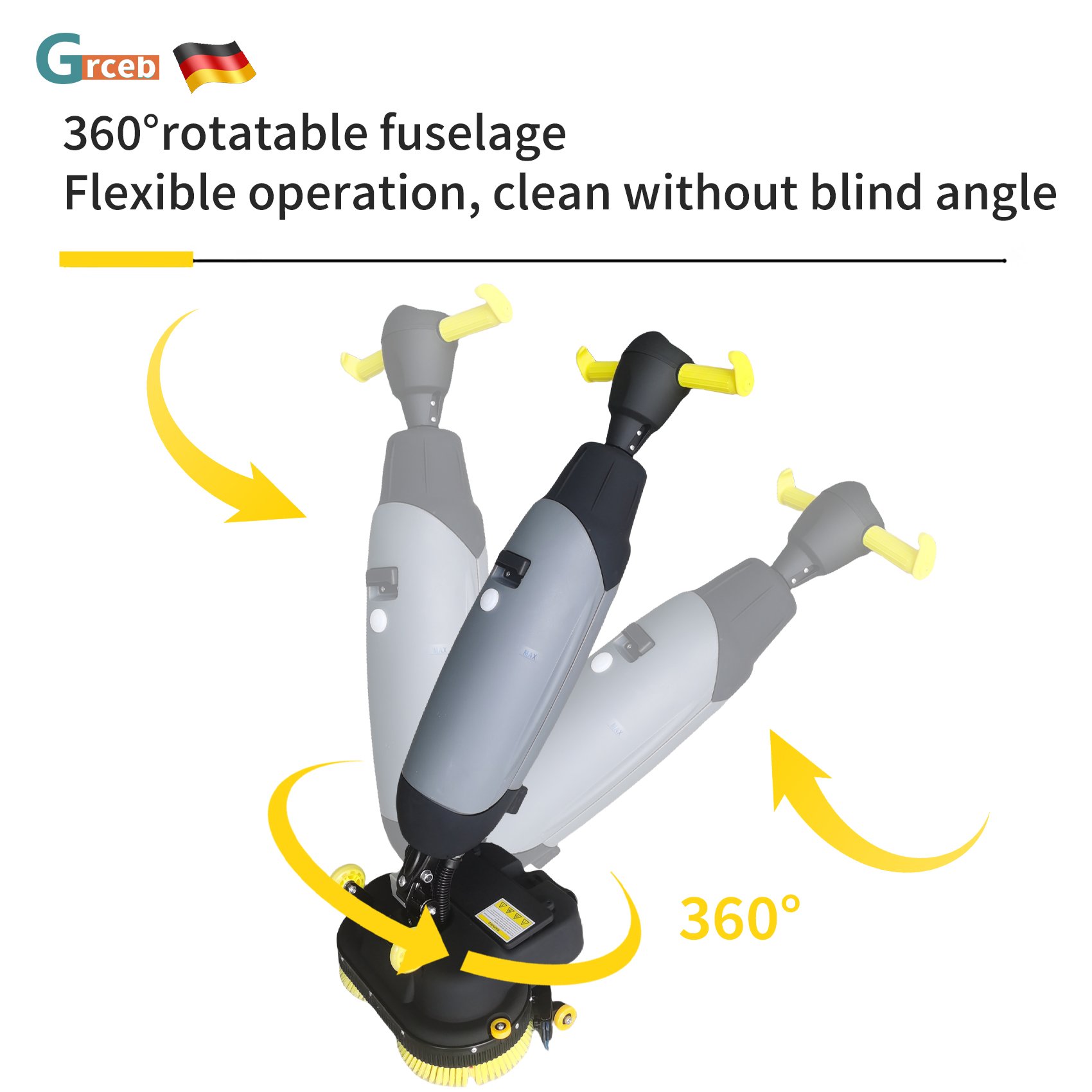 GS03 Auto Mini Floor Scrubber Dryer 18-inch Double Brush Floor Scrubber Electric & Manual Fuel Used Condition for Farm Cleaning