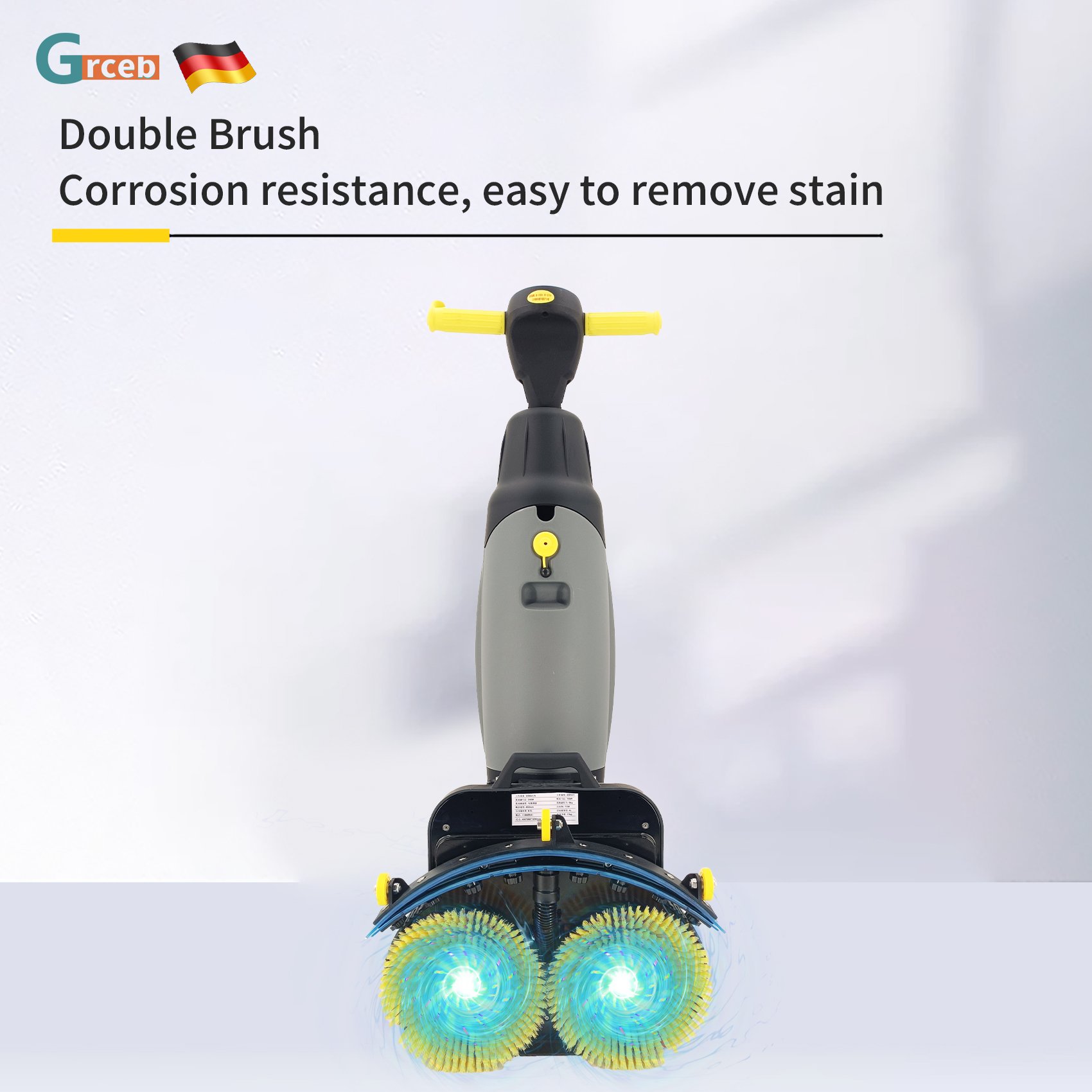 GS03 Auto Mini Floor Scrubber Dryer 18-inch Double Brush Floor Scrubber Electric & Manual Fuel Used Condition for Farm Cleaning
