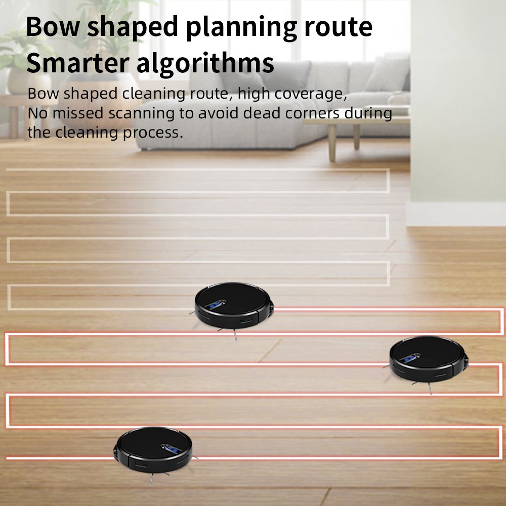 2000Pa Strong Suction Power Robot Vacuum Cleaner Mop Wi-Fi App Alexa Self-Charging Robotic Vacuum for Hard Floor Pet Hair