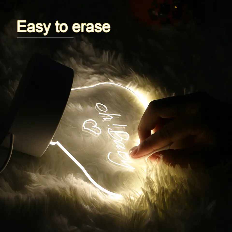 Customized 3D Lamp Base Illusion Novelty Light Christmas Cartoon Gifts for Kids LED Night Light Acrylic Board Decorative Lights