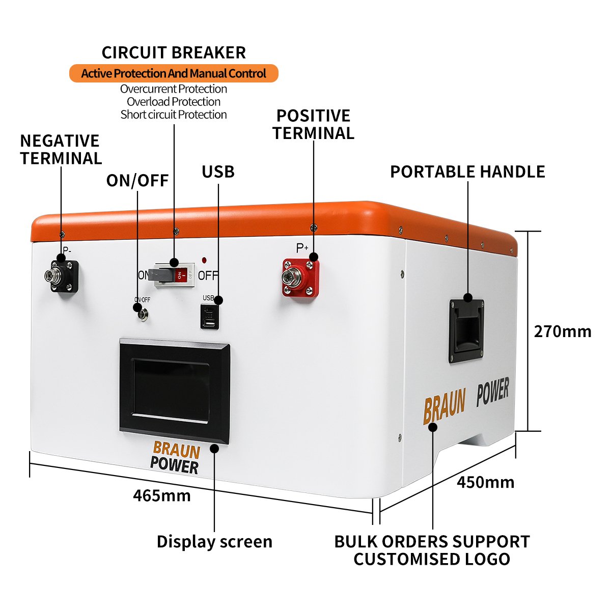 100Ah 200Ah Lithium Lion 24V 48V 51.2V Wall Mounted Energy Storage Battery 5Kwh Lifepo4 for Household