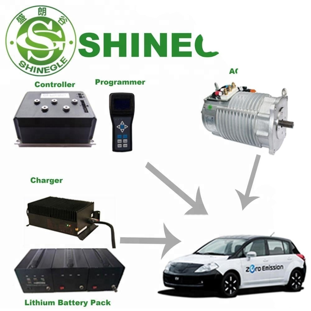 SHINEGLE 5KW AC Motor Controller E-tricycle Car Conversion Kit for UTV ATV EV Boat Drive System