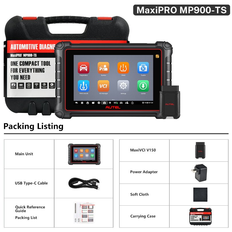 Large-Screen MP900 TS Diagnostic Tablet - 12.1" HD Touchscreen J2534 ECU Coding Guided Functions Auto Scanner