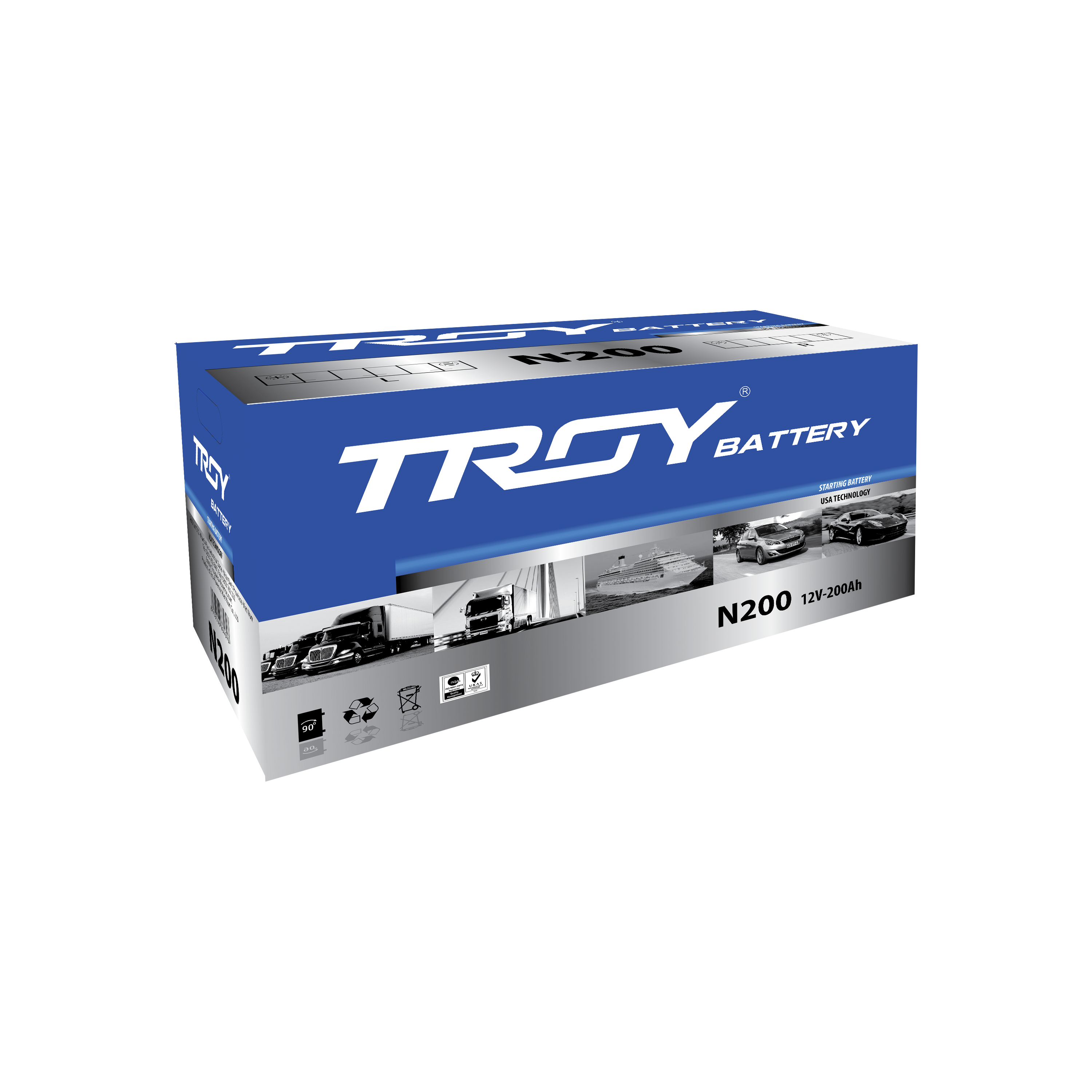 Hotsale Dry Charge Battery N200 200AH Battery for Car and Truck Made in Vietnam Long Life for Starting