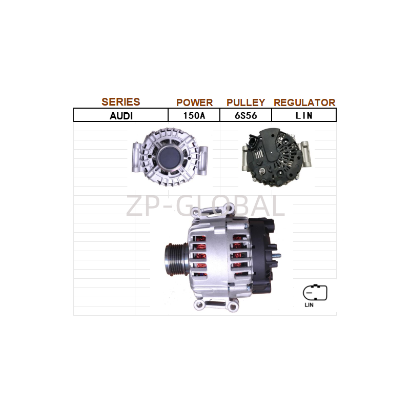 Generator Car Alternator 12v for Car 06J 903 023R for Audi Q3, 06J 903 023G New Magotan (EA888 Engine)