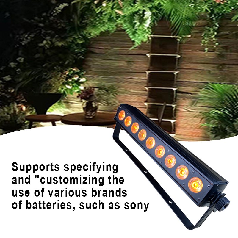 Grace 9*18w Disco DJ Battery Powered Wall Washer Wireless DMX Led Stage Light Bar