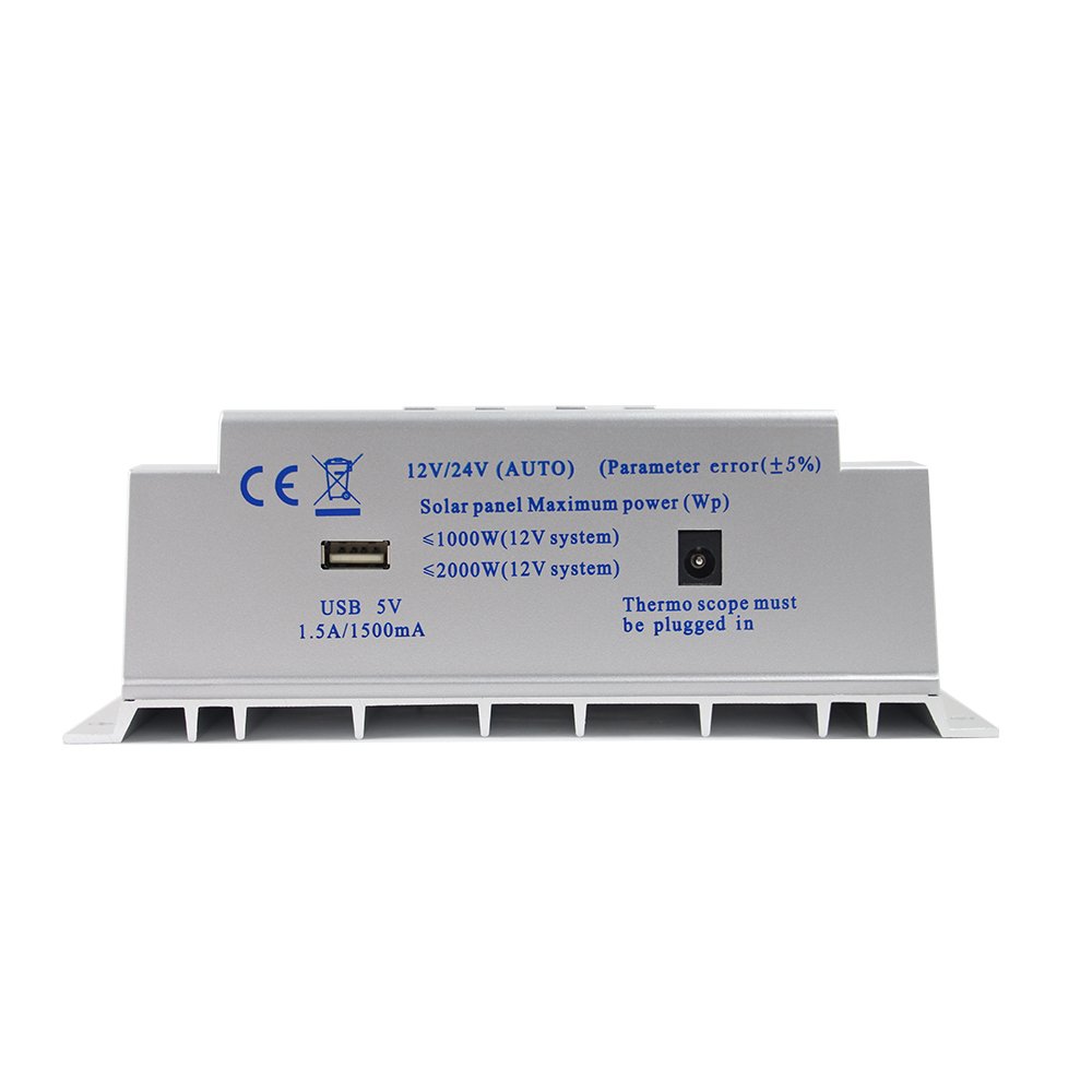 LCD Display 80A 12V/24V Auto Solar Charge Controller for Solar Panel /Power System Regulator Home Battery Charger