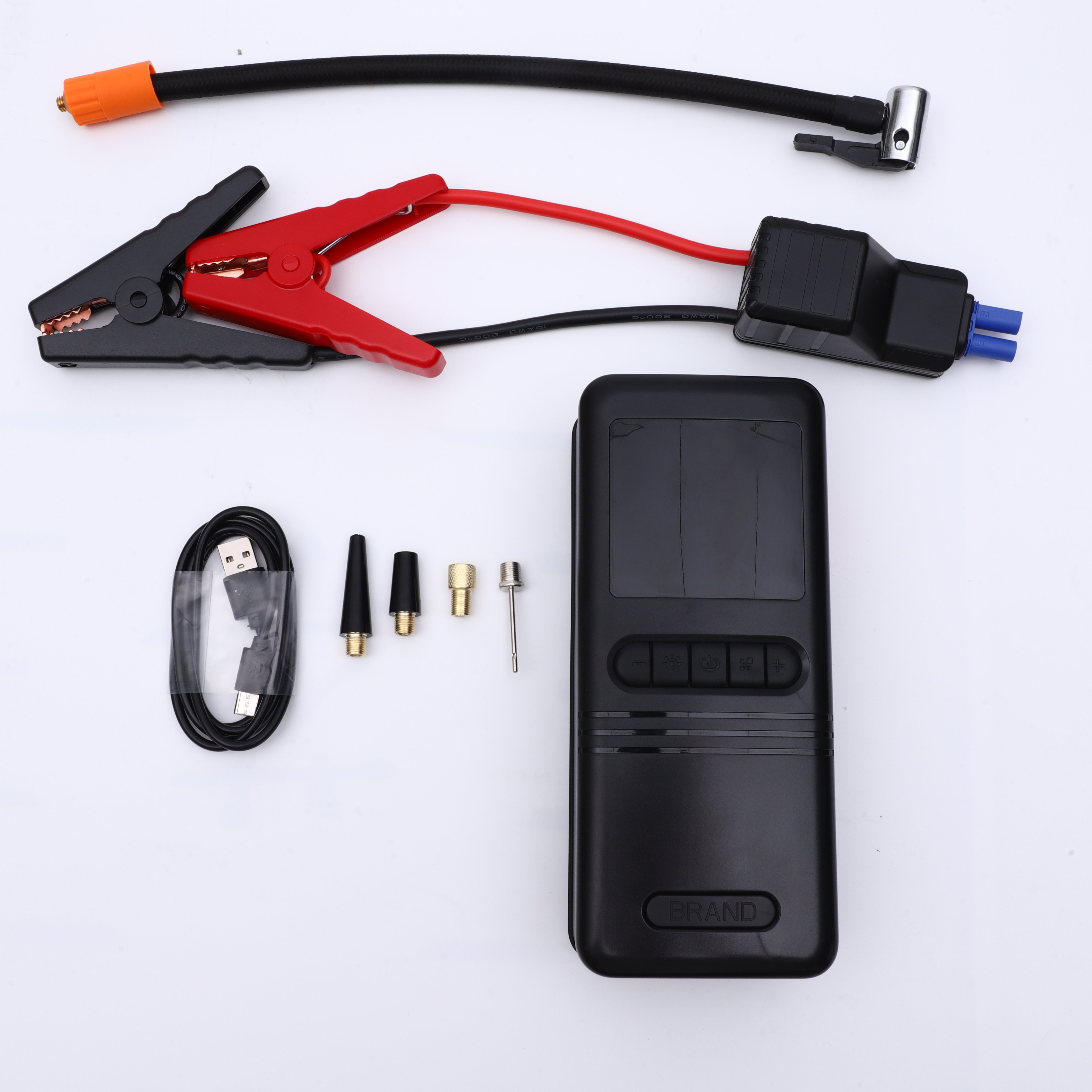 Hifly Portable Car Tire Inflator with Jump Starter Digital Pressure Gauge Fast Inflation Auto Pump