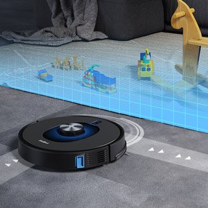 SL60 Lidar Sensor Battery Laser Wet Dry Floor Tuya Robot Vacuum Cleaner Mop With Charging Station