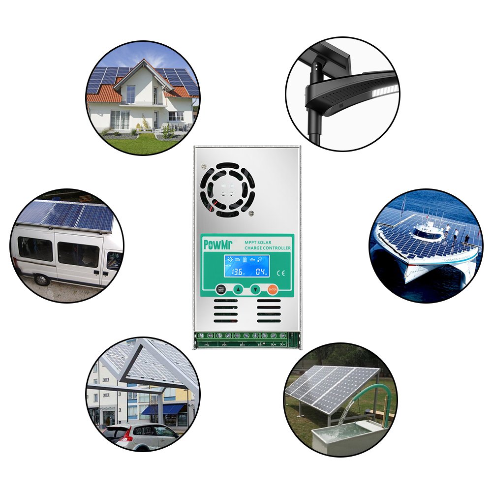 Factory Directly 60A MPPT Solar Regulator LCD Display 12V 24V 36V 48V Auto Solar Controller Solar Charging Lithium and Lead Acid