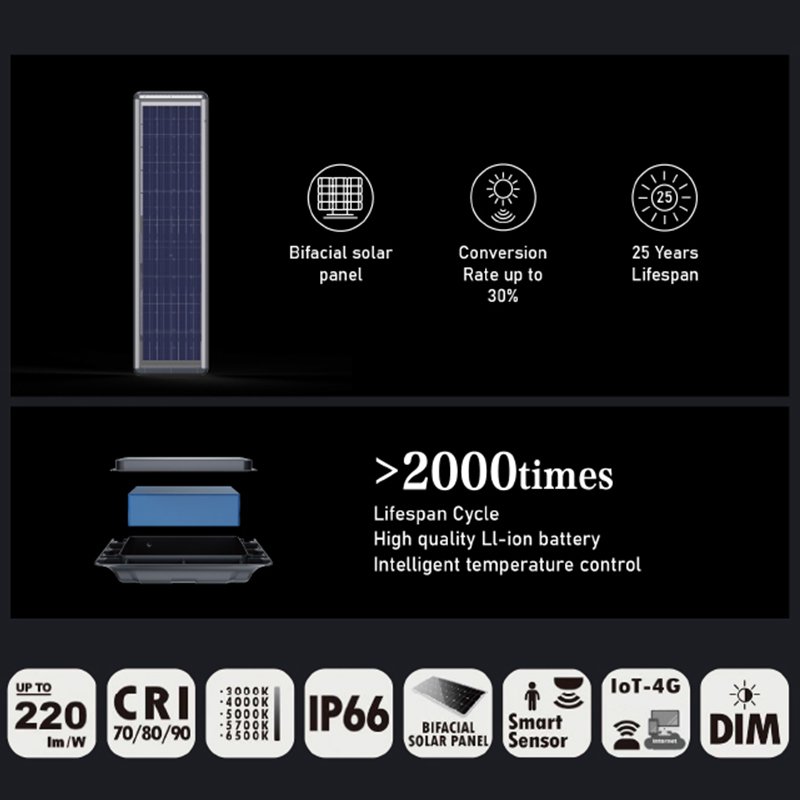 5 Years Warranty Warm White Solar Energy Street Light Solar Light with Lithium Battery