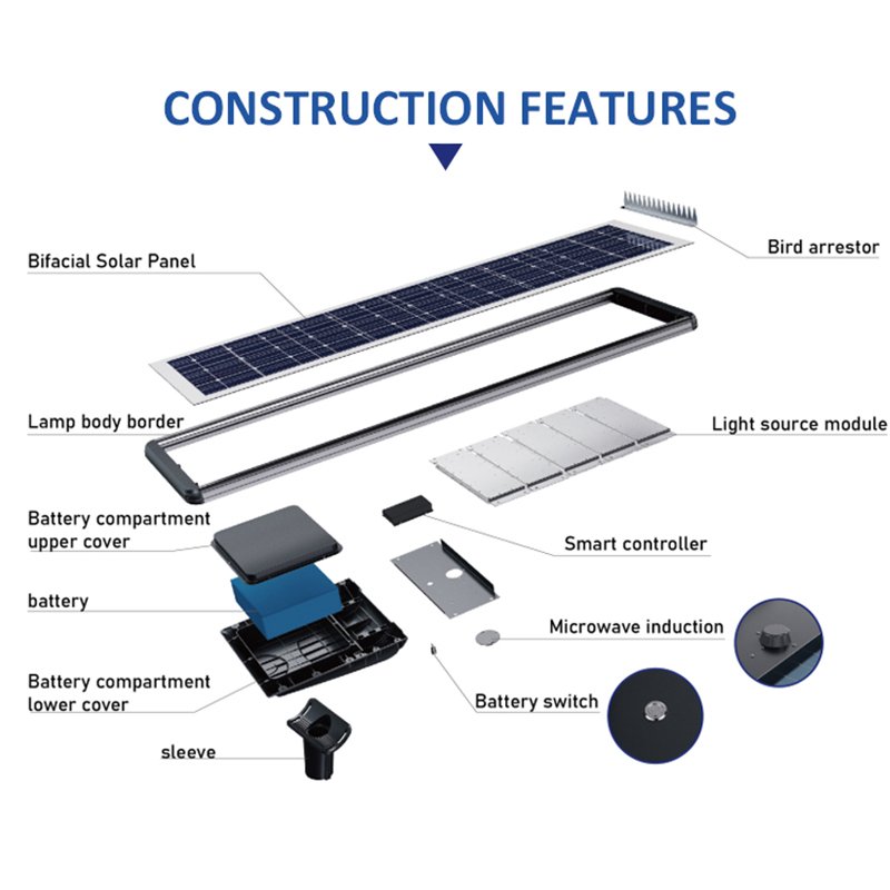 5 Years Warranty Warm White Solar Energy Street Light Solar Light with Lithium Battery