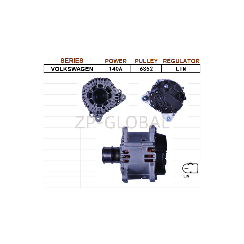 Starter and Car Alternator for Car 04C 903 023K for 2012 Audi A1 1.4T/2014 Lavida 1.4T